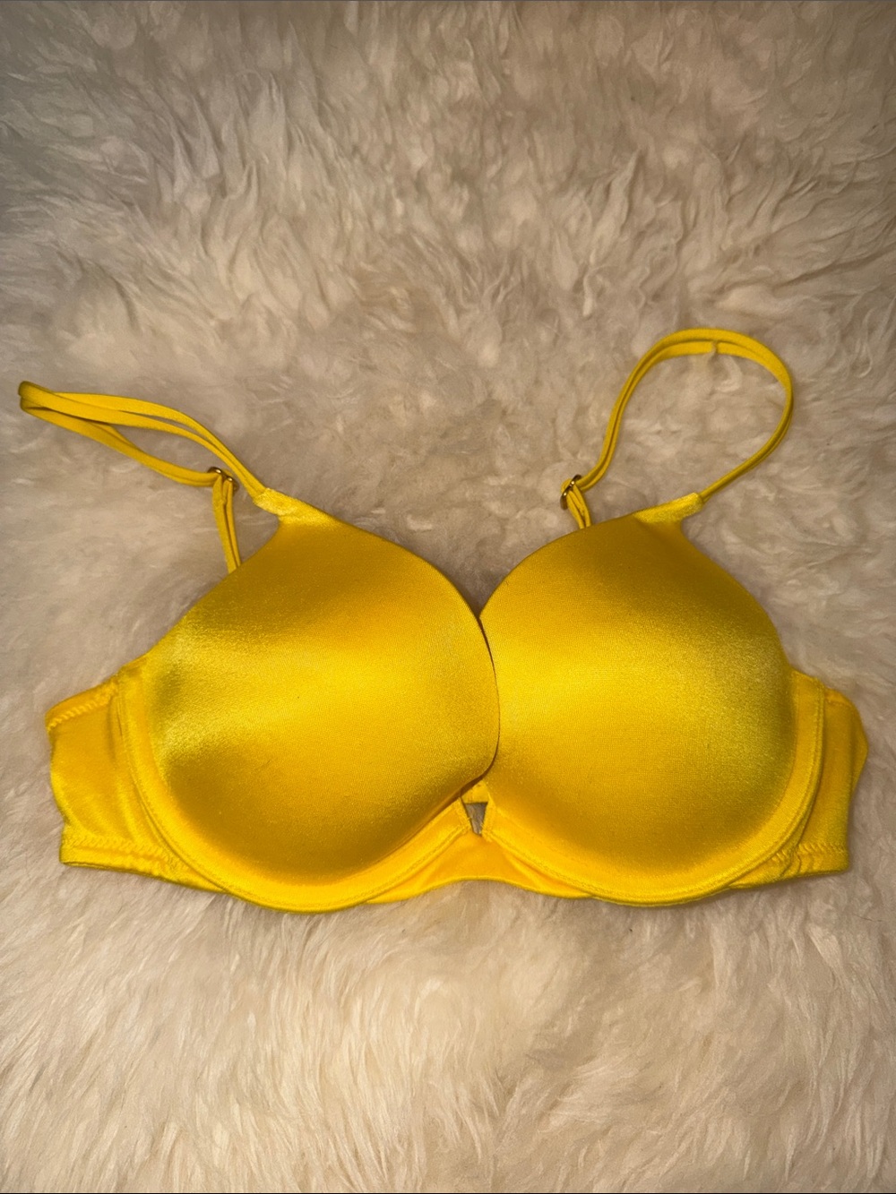 NWOT Bright Yellow Padded Push Up Very Sexy Bra with Underwire Support